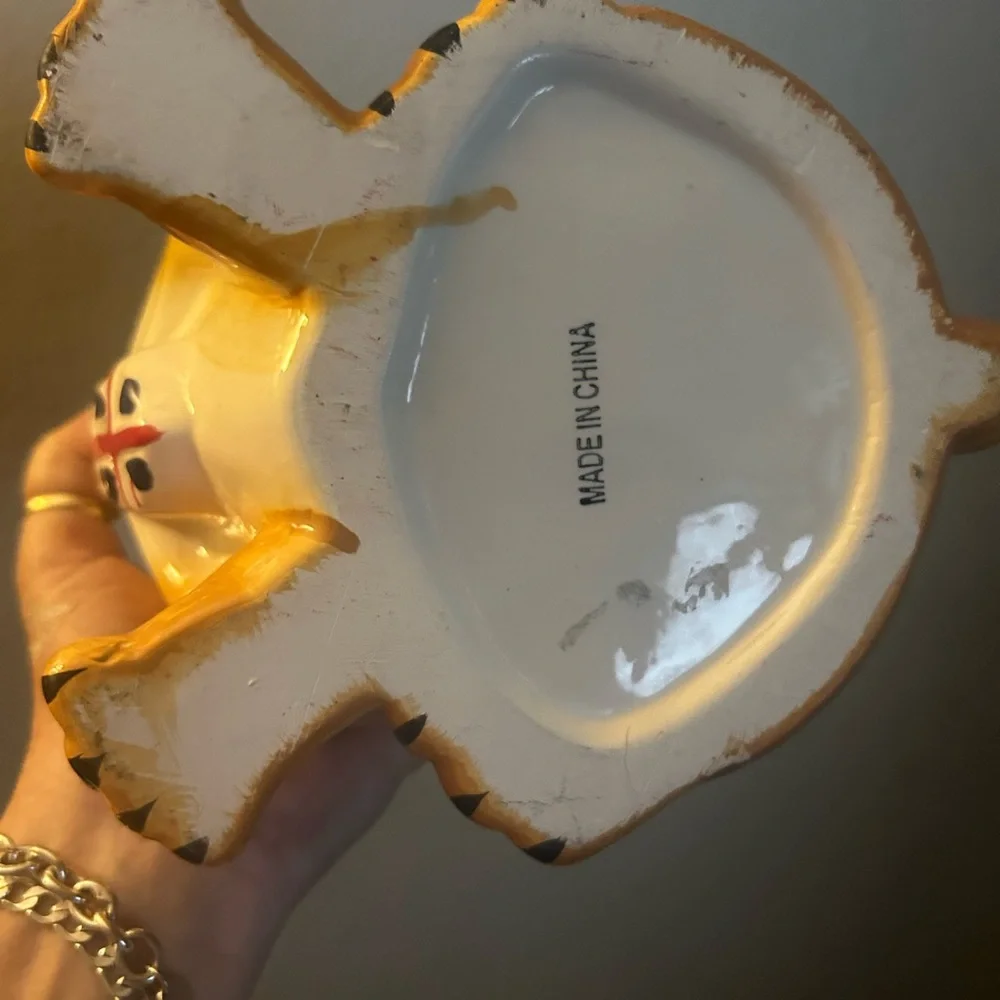 Ceramic Bulldog Dog Treat Jar - Tan and White
